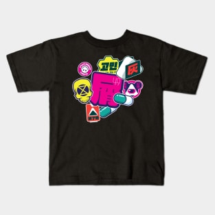 KUZU49 Sticker Bomb Kids T-Shirt